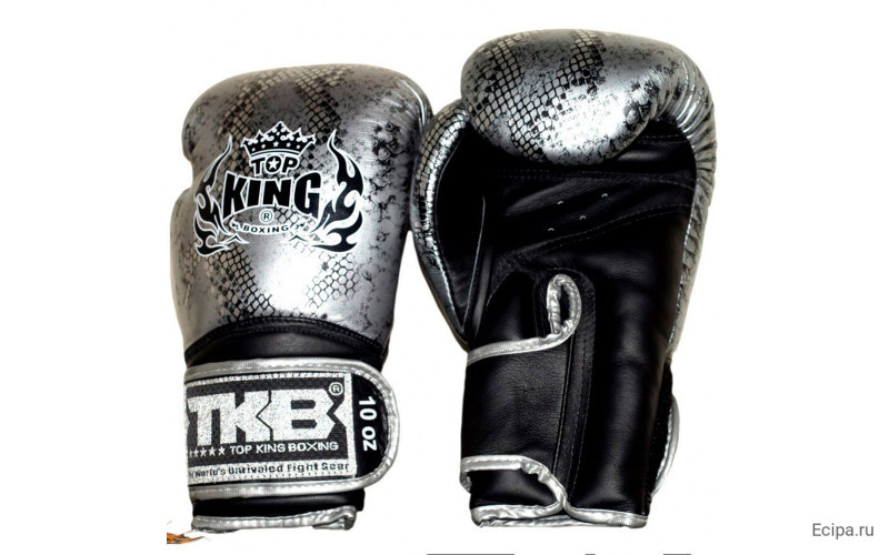 Боксерские перчатки TKB Snake Black Silver 12 oz