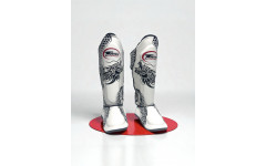 Защита голени Twins Special FSGL10-49 white black - M