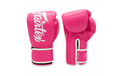 Боксерские перчатки Fairtex BGV14 pink-white 16 oz Боксерские перчатки Fairtex BGV14 pink-white 16 oz