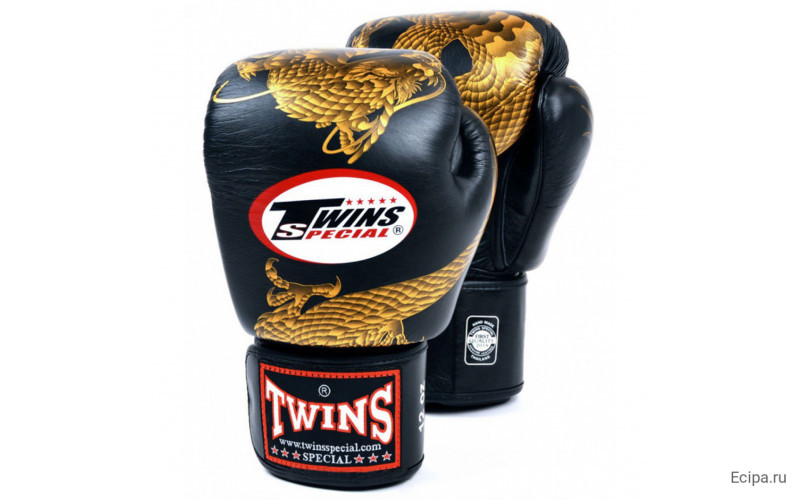 Боксерские перчатки Twins FBGVL3-23 black gold 10 oz