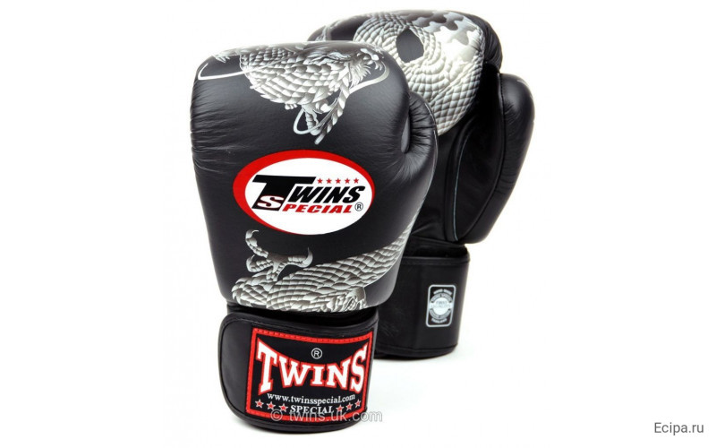 Боксерские перчатки Twins FBGVL3-23 black silver 16 oz