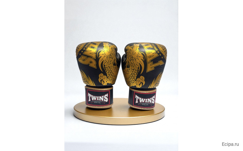 Боксерские перчатки TWINS FBGVL3-49 black gold 14 oz