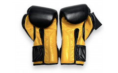 Боксерские перчатки Fairtex BGV9 black yellow 16 oz